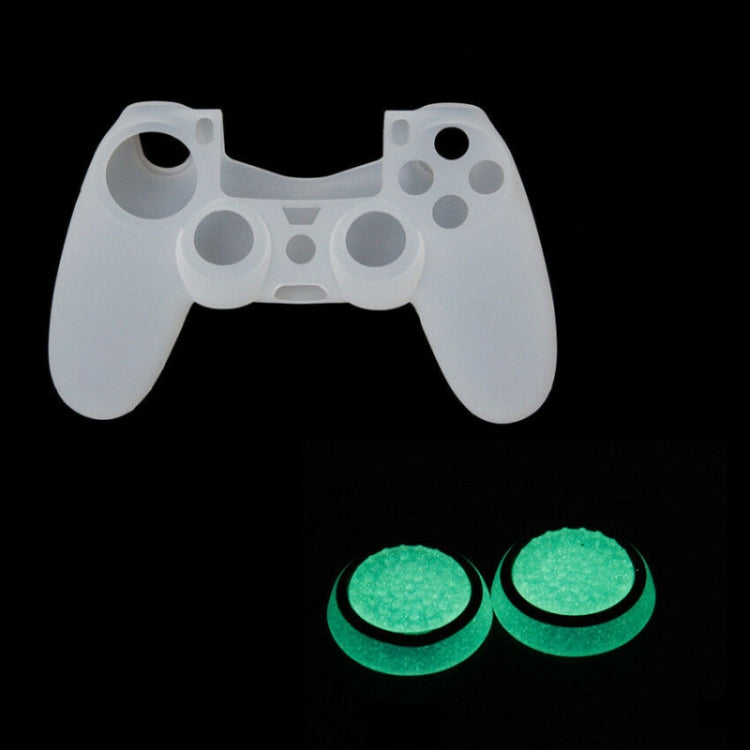 10 PCS Gamepad Silicone Luminous Button Cap Rocker Cap For PS5/PS4/PS3/ONE/360/PRO/series X/S(Black Light Blue) - Cases by buy2fix | Online Shopping UK | buy2fix