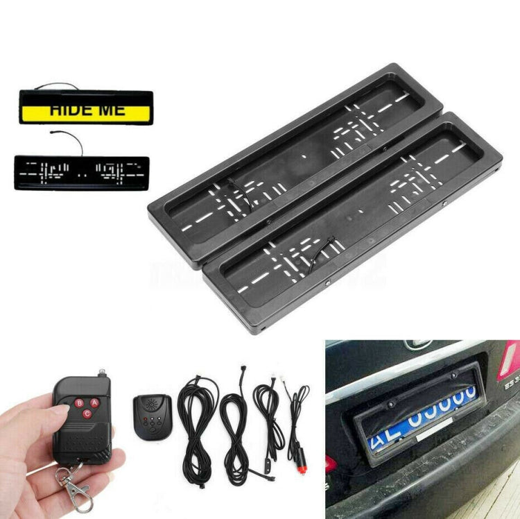 European Standard Electric License Plate Roller Shutter Protective Cover - In Car by buy2fix | Online Shopping UK | buy2fix