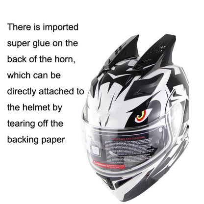 1 Pair Motorcycle Helmet  Horns Plastic Paste Decoration(Dumb Black) - In Car by buy2fix | Online Shopping UK | buy2fix