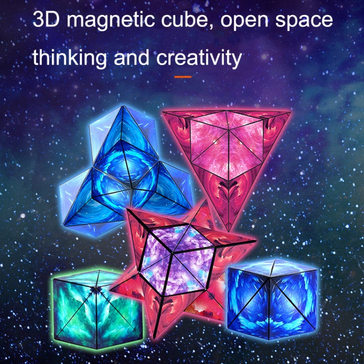 3D Variety Geometry Alien Magic Cube Magnetic Logic Thinking Children Educational Toys(Flame Red) - Magic Cubes by buy2fix | Online Shopping UK | buy2fix