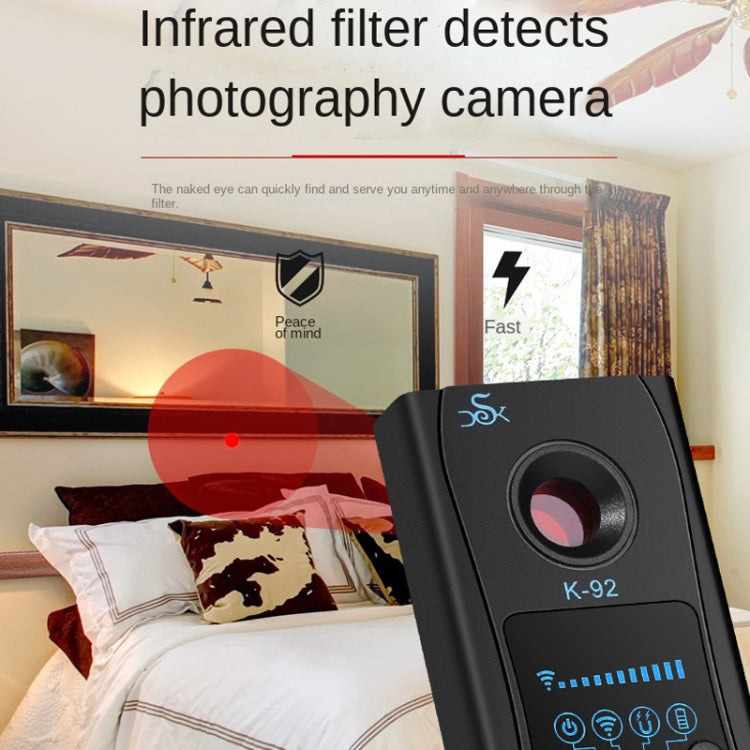 K92 Hotel Anti-candid Shooting Infrared Scanning Camera GPS Anti-location Detector - Security by buy2fix | Online Shopping UK | buy2fix