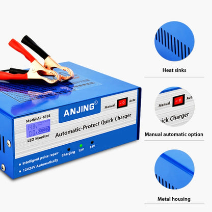 ANJING AJ-618E Battery Charger Car Battery Repairer, Model: EU Plug - In Car by buy2fix | Online Shopping UK | buy2fix