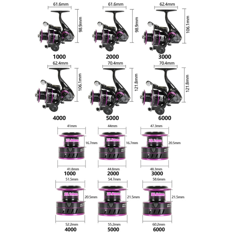 Metal Spinning Wheel Long-range Fish Wire Wheel, Style: KD6000 (EVA Grip) - Fishing Reels by buy2fix | Online Shopping UK | buy2fix