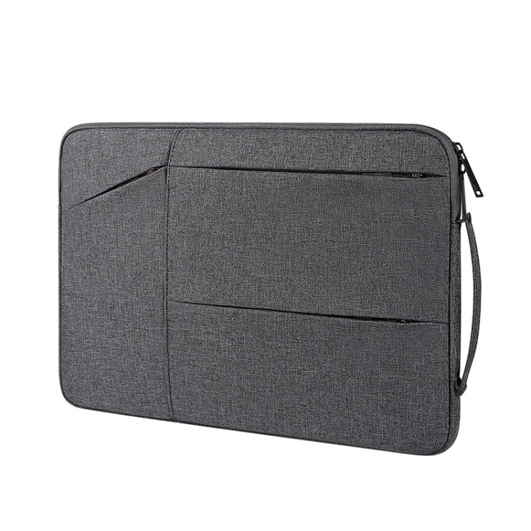 ST02 Large-capacity Waterproof Shock-absorbing Laptop Handbag, Size: 14.1-15.4 inches(Deep Sky Gray) - 14.1 inch by buy2fix | Online Shopping UK | buy2fix