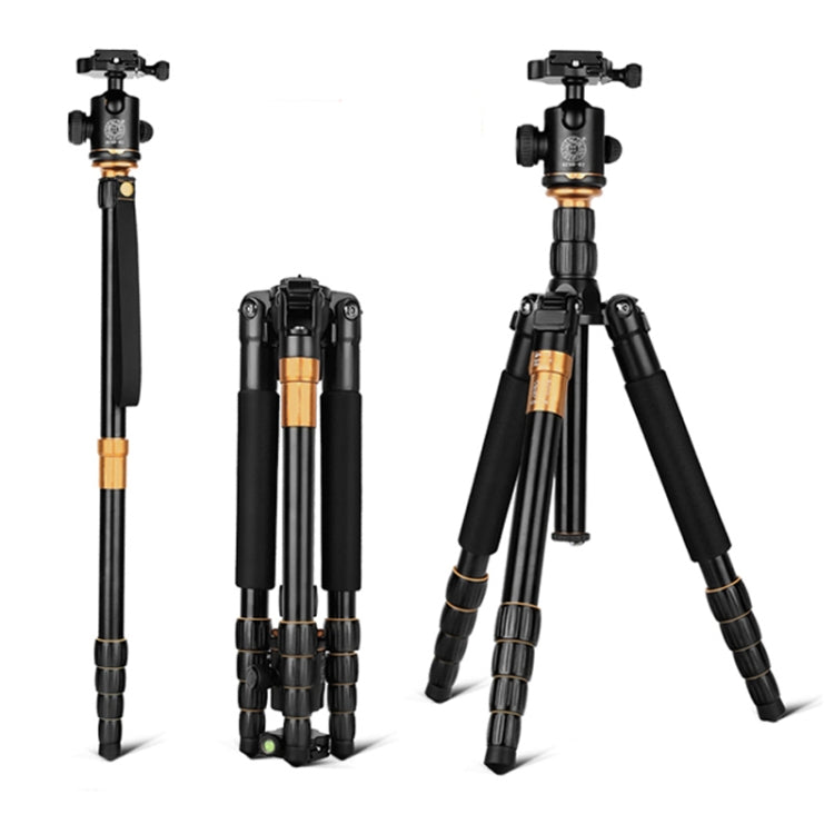 QingZhuangShiDai Q666 Portable Travel SLR Camera Aluminum Magnesium Alloy Tripod(Black) - Camera Accessories by QingZhuangShiDai | Online Shopping UK | buy2fix