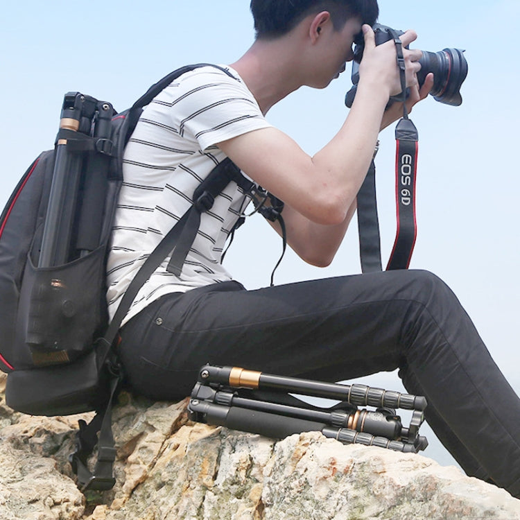 QingZhuangShiDai Q666 Portable Travel SLR Camera Aluminum Magnesium Alloy Tripod(Black) - Camera Accessories by QingZhuangShiDai | Online Shopping UK | buy2fix