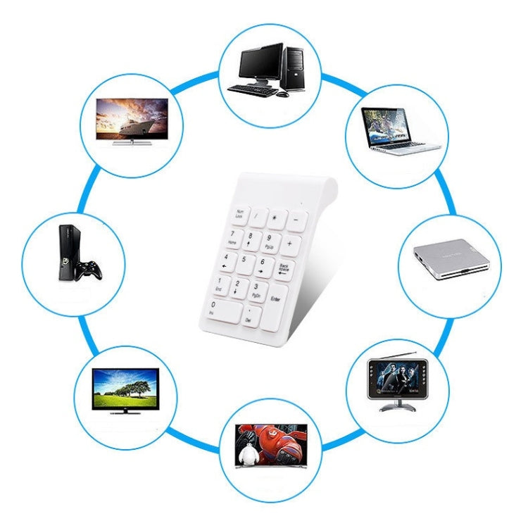 Mini 2.4G Wireless Numeric Keypad(White) - Mini Keyboard by buy2fix | Online Shopping UK | buy2fix