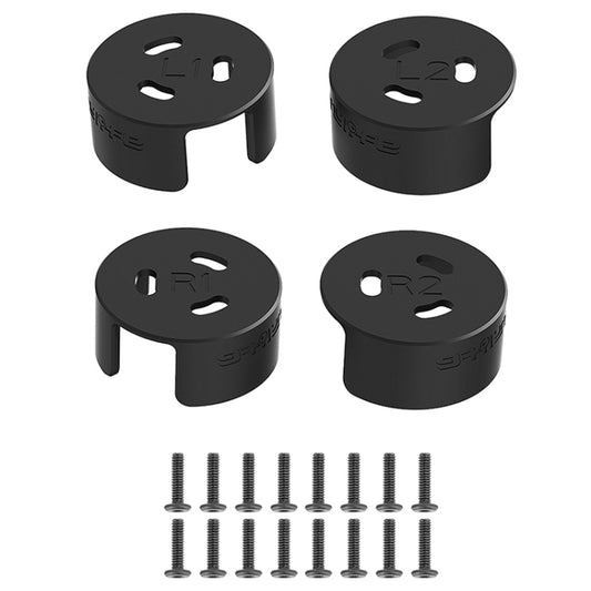 4 PCS / Set Sunnylife AT-MD475 Dust-proof Waterproof Aluminum Alloy Motor Cover For DJI Avata(Black) - DJI & GoPro Accessories by buy2fix | Online Shopping UK | buy2fix