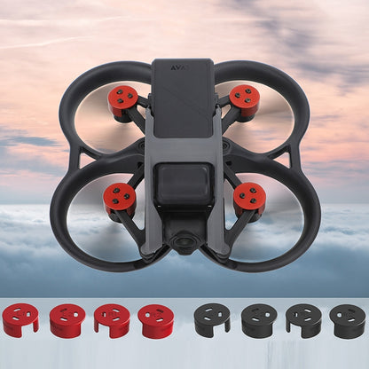4 PCS / Set Sunnylife AT-MD475 Dust-proof Waterproof Aluminum Alloy Motor Cover For DJI Avata(Red) - DJI & GoPro Accessories by buy2fix | Online Shopping UK | buy2fix