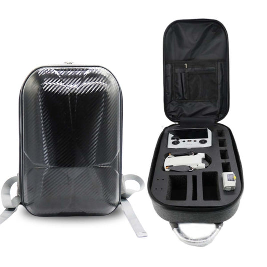 Hard Shell PC Carbon Fiber Backpack for DJI Mini 3 Pro Drone(Dark Grey) - DJI & GoPro Accessories by buy2fix | Online Shopping UK | buy2fix