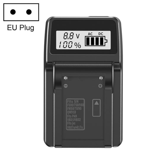 F550/F750/F970 LCD Single Charger Camera Battery Charger, EU Plug - Camera Accessories by buy2fix | Online Shopping UK | buy2fix