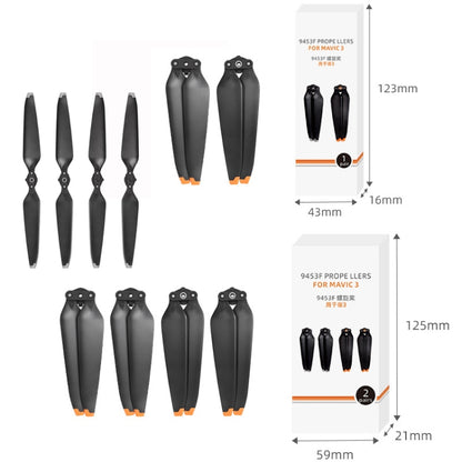 For Mavic 3 2pairs 9453F-2 Orange Paddle Tip Quick Release Blades - DJI & GoPro Accessories by Sunnylife | Online Shopping UK | buy2fix
