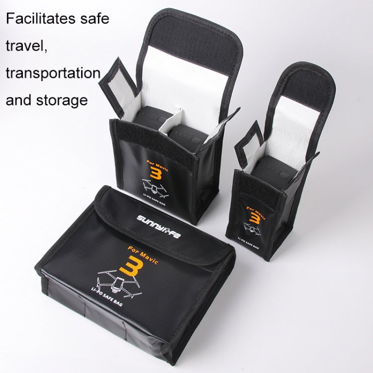 For Mavic 3 Sunnylife M3-DC106 3 In 1 Batteries Safe Storage Explosion-proof Bags - DJI & GoPro Accessories by Sunnylife | Online Shopping UK | buy2fix