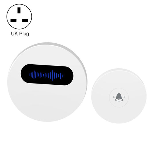 T10-1 1 For 1 Lighting Self-Power Generation Wireless Intelligent Doorbell(UK Plug White) - Security by buy2fix | Online Shopping UK | buy2fix