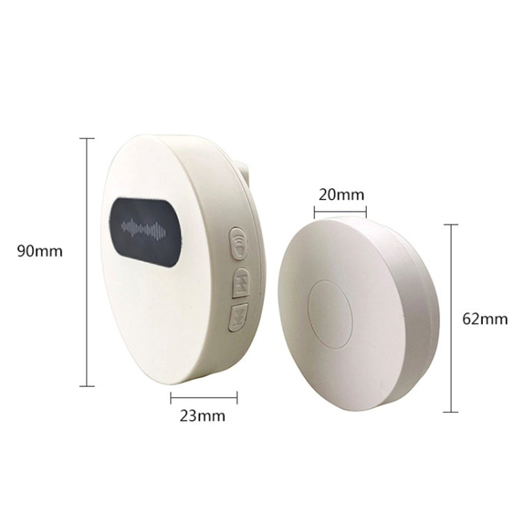 T10-1 1 For 1 Lighting Self-Power Generation Wireless Intelligent Doorbell(US Plug White) - Security by buy2fix | Online Shopping UK | buy2fix