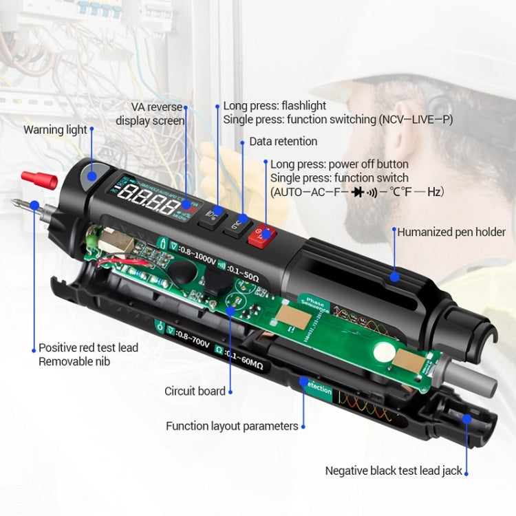 ANENG Multifunction Intelligent Measurement High Precision Multimeter, Model: A3007 With Accessories - Digital Multimeter by ANENG | Online Shopping UK | buy2fix