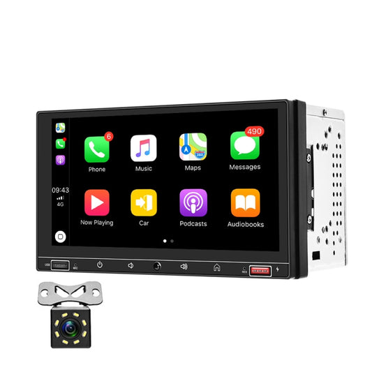 A2916 7 inch Dual-spindle Universal MP5 Car Carplay MP4 Player, Style: Standard+8 Light Camera - In Car by buy2fix | Online Shopping UK | buy2fix