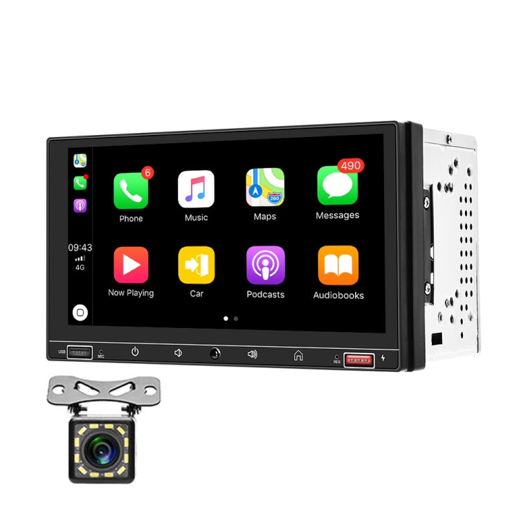 A2916 7 inch Dual-spindle Universal MP5 Car Carplay MP4 Player, Style: Standard+12 Light Camera - In Car by buy2fix | Online Shopping UK | buy2fix