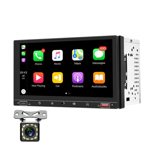 A2916 7 inch Dual-spindle Universal MP5 Car Carplay MP4 Player, Style: Standard+12 Light Camera - In Car by buy2fix | Online Shopping UK | buy2fix