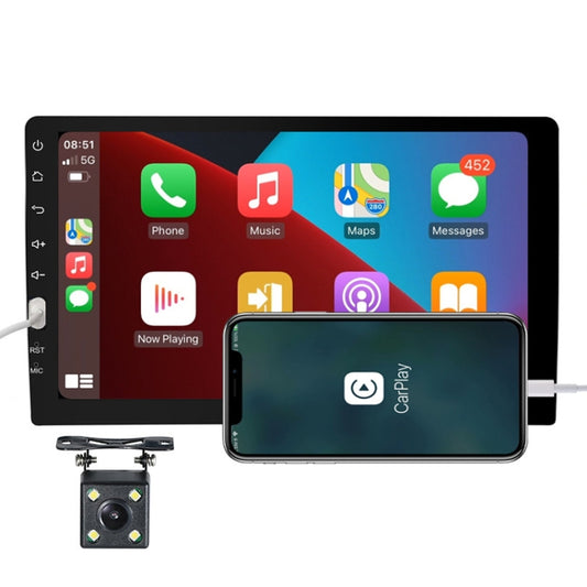 Q3570 9 inch Carplay Single Spindle MP5 Player, Style: Standard+4 Light Camera - In Car by buy2fix | Online Shopping UK | buy2fix