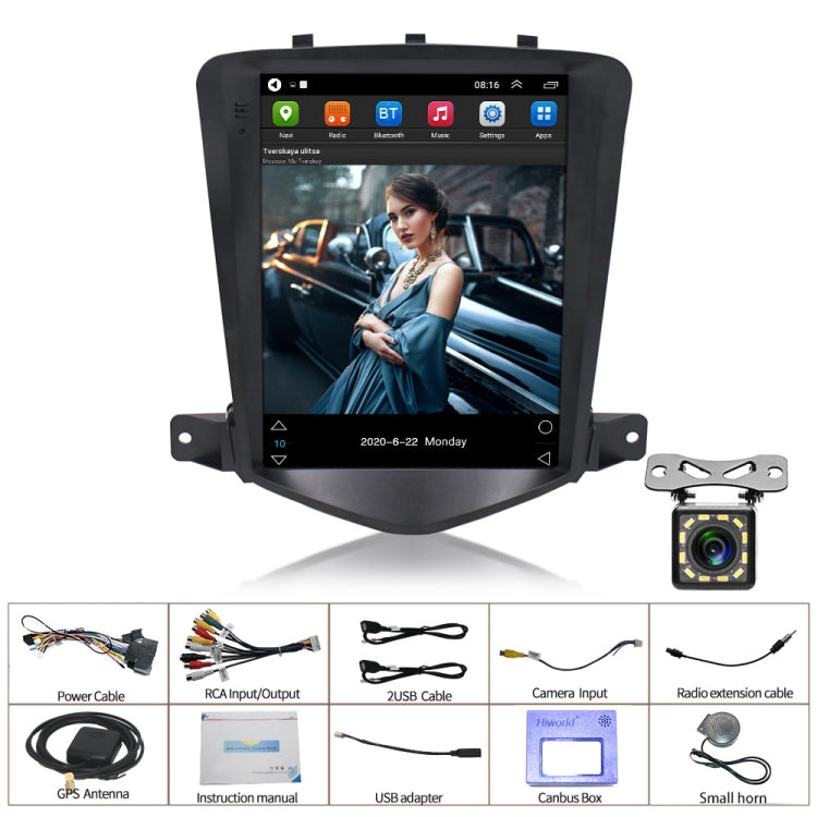For Chevrolet Cruze 9.7 inch Navigation Integrated Machine, Style: Standard+12 Light Camera(1+16G) - In Car by buy2fix | Online Shopping UK | buy2fix