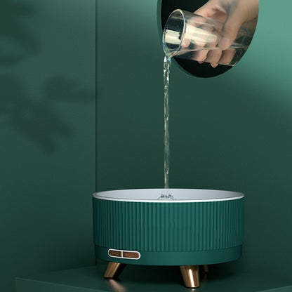 Ultrasonic Aromatherapy Diffuser Humidifier Essential Oil Diffuser EU Plug(Dark Green) - Home & Garden by buy2fix | Online Shopping UK | buy2fix