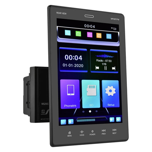 9520C Double Spindle 9.5 inch Vertical Screen Car MP5 Player, Style: Standard - In Car by buy2fix | Online Shopping UK | buy2fix