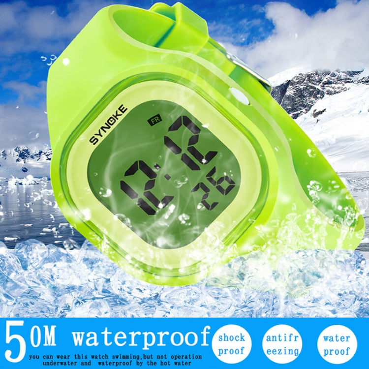 SYNOKE 66896 Multifunctional Detachable Waterproof Luminous Student Watch(Green) - Silicone Strap Watches by SYNOKE | Online Shopping UK | buy2fix