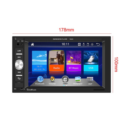 7622C 6.2 inch Dual Spindle HD Car Universal MP5 Carplay Player, Style: Standard+4 Light Camera - In Car by buy2fix | Online Shopping UK | buy2fix