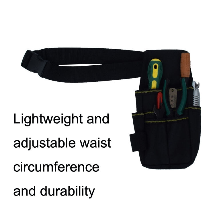 Lightweight Adjustable Hardware Tools Waist Bag Storage Bag(Black) - Storage Bags & Boxes by buy2fix | Online Shopping UK | buy2fix