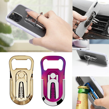 Multifunction Car Air Vent Phone Holder Finger Ring Phone Bracket Bottle Opener(Blue) - Ring Holder by buy2fix | Online Shopping UK | buy2fix