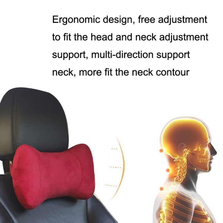 Car Memory Cotton Headrest Protective Cervical Spine Seat Sleeping Pillow(Red) - In Car by buy2fix | Online Shopping UK | buy2fix