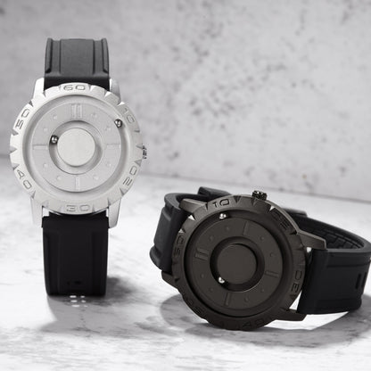 EUTOUR E030 Magnetic Ball Men Bezel-Free Design Watch(Black Steel Strip) - Metal Strap Watches by buy2fix | Online Shopping UK | buy2fix