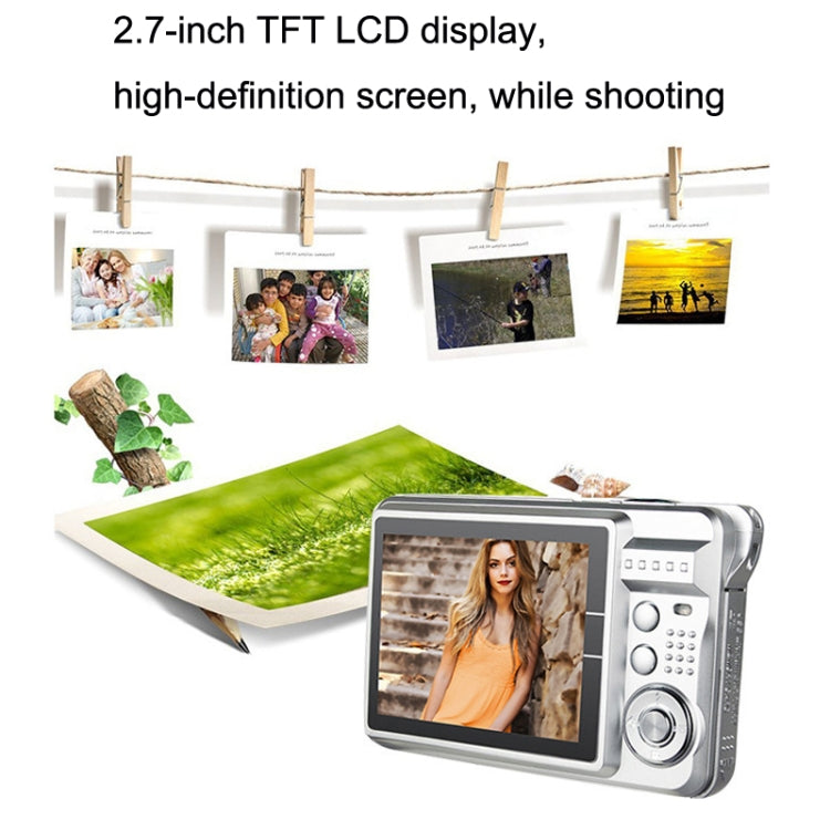 18 Million Pixel Entry-Level Digital Cameras Daily Recording Photos And Videos Macro Student Cameras(Silver) - Consumer Electronics by buy2fix | Online Shopping UK | buy2fix