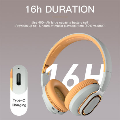 H7 Foldable Wireless Bluetooth Headset With Microphone Support TF Card, AUX(Brown-green) - Apple Accessories by buy2fix | Online Shopping UK | buy2fix