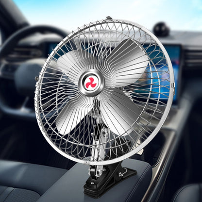Car Powerful Fixing Clip Cooling High Wind Power Electric Fan, Specification: 8 inch Metal 24V - In Car by buy2fix | Online Shopping UK | buy2fix