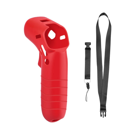 For DJI FPV Combo Controller Silicone Cover Protective Sleeve Skin Case With Lanyard Red - DJI & GoPro Accessories by buy2fix | Online Shopping UK | buy2fix