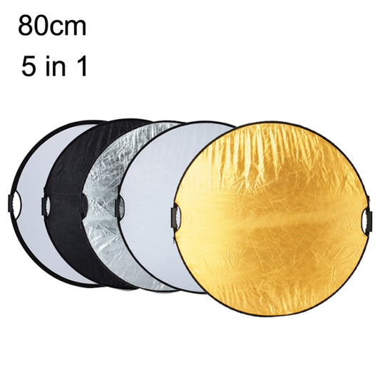 Selens  5 In 1 (Gold / Silver  / White / Black / Soft Light) Folding Reflector Board, Size: 80cm Round - Camera Accessories by Selens | Online Shopping UK | buy2fix