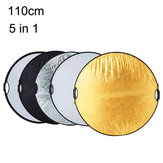 Selens  5 In 1 (Gold / Silver  / White / Black / Soft Light) Folding Reflector Board, Size: 110cm Round - Camera Accessories by Selens | Online Shopping UK | buy2fix