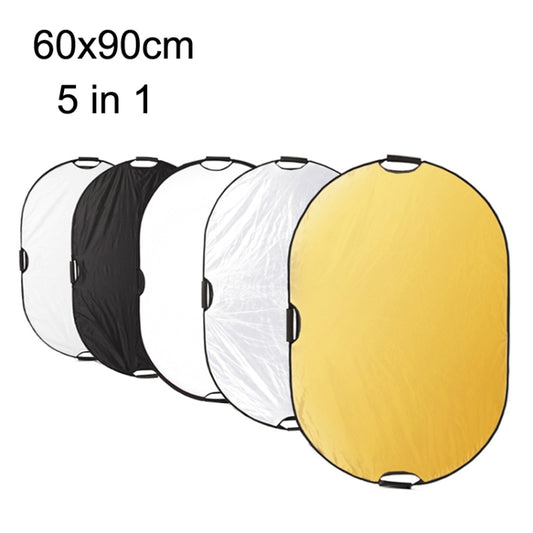 Selens  5 In 1 (Gold / Silver  / White / Black / Soft Light) Folding Reflector Board, Size: 60x90cm - Camera Accessories by Selens | Online Shopping UK | buy2fix