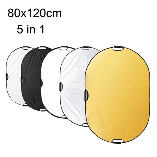 Selens  5 In 1 (Gold / Silver  / White / Black / Soft Light) Folding Reflector Board, Size: 80x120cm - Camera Accessories by Selens | Online Shopping UK | buy2fix