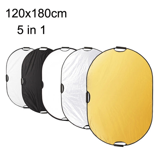 Selens  5 In 1 (Gold / Silver  / White / Black / Soft Light) Folding Reflector Board, Size: 120x180cm - Camera Accessories by Selens | Online Shopping UK | buy2fix