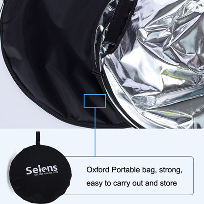 Selens  5 In 1 (Gold / Silver  / White / Black / Soft Light) Folding Reflector Board, Size: 80cm Triangle - Camera Accessories by Selens | Online Shopping UK | buy2fix