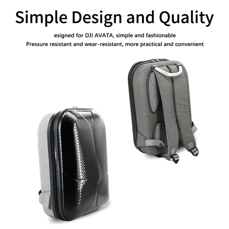 For DJI Avata Carbon Fiber Backpack Shockproof And Waterproof Bag(Black and Gray) - DJI & GoPro Accessories by buy2fix | Online Shopping UK | buy2fix