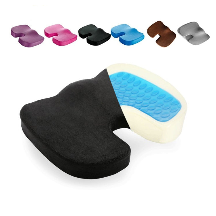 Office Gel Cushion Beauty Buttocks Anti-hemorrhoid Cushion(Super Soft Cloth Purple) - Home & Garden by buy2fix | Online Shopping UK | buy2fix
