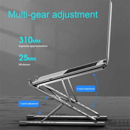 N8 Double-layer Foldable Lifting Aluminum Alloy Laptop Heat Dissipation Stand, Color: Silver - Computer & Networking by buy2fix | Online Shopping UK | buy2fix