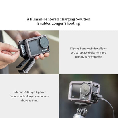 PGYTECH For DJI Osmo Action 3 Aluminum Alloy Camera Housing Shell Expansion Protective Frame - DJI & GoPro Accessories by PGYTECH | Online Shopping UK | buy2fix