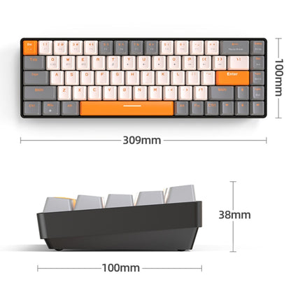 ZIYOU LANG K68 68 Keys Bluetooth Wireless Dual Model Mechanical Keyboard, Style: Red Shaft Version (Shimmering) - Wireless Keyboard by ZIYOU LANG | Online Shopping UK | buy2fix