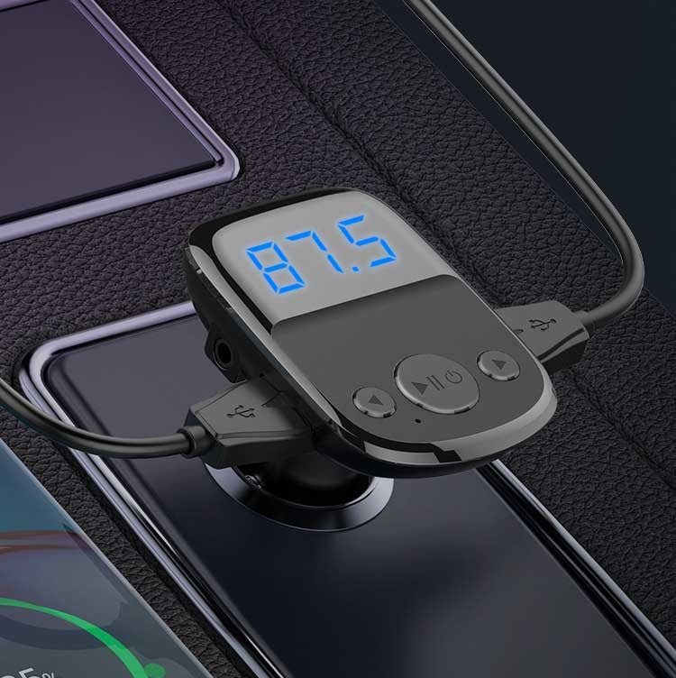 LDNIO C706Q QC3.0+AUTO-ID Car Bluetooth FM Music Digital Display Car Charger with Micro USB Cable - In Car by LDNIO | Online Shopping UK | buy2fix