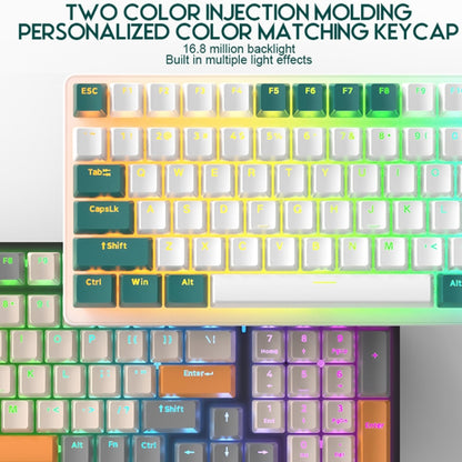 ZIYOU LANG  K3 100 Keys Game Glowing Wired Mechanical Keyboard, Cable Length: 1.5m, Style: Water Green Version Green Axis - Wired Keyboard by ZIYOU LANG | Online Shopping UK | buy2fix